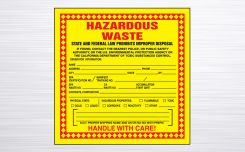 OSHA Danger Drum & Container Labels: Drum Contains Hazardous Waste